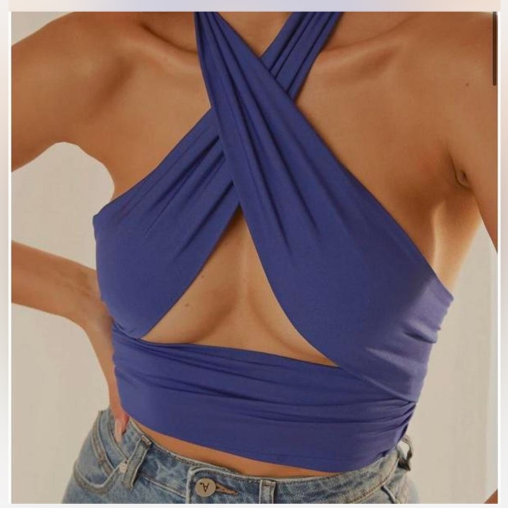 Peppermayo “Essie Multi Halter Top”
-Color: Cobalt